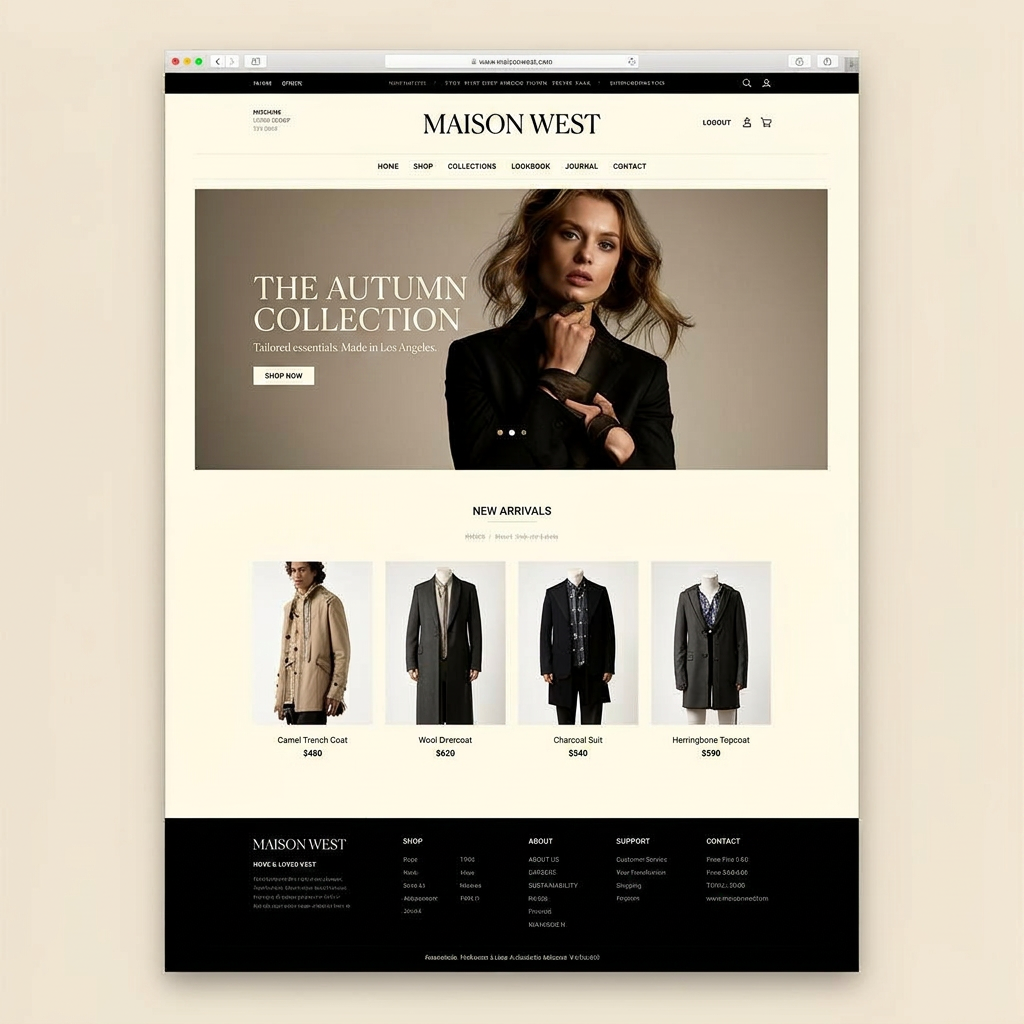 Modern fashion storefront — website built by SoCal Booking