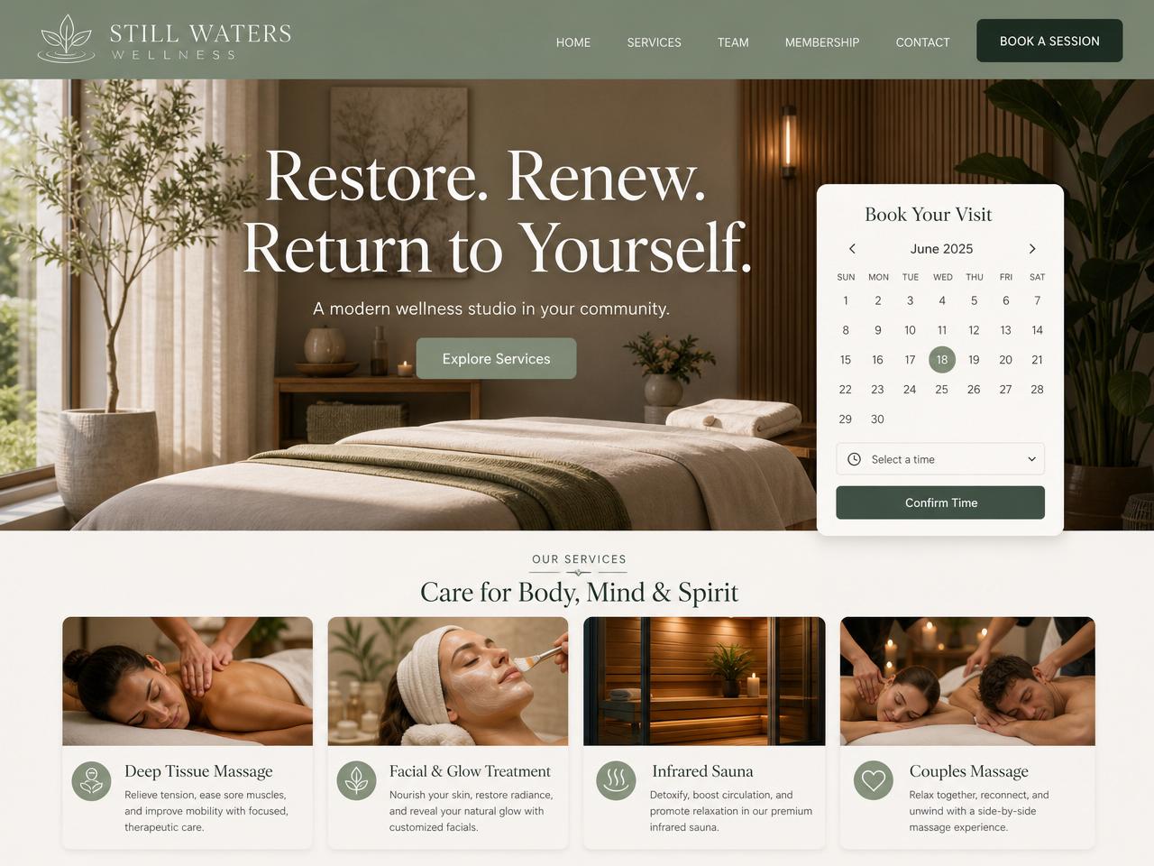 Med spa & wellness studio — website built by SoCal Booking
