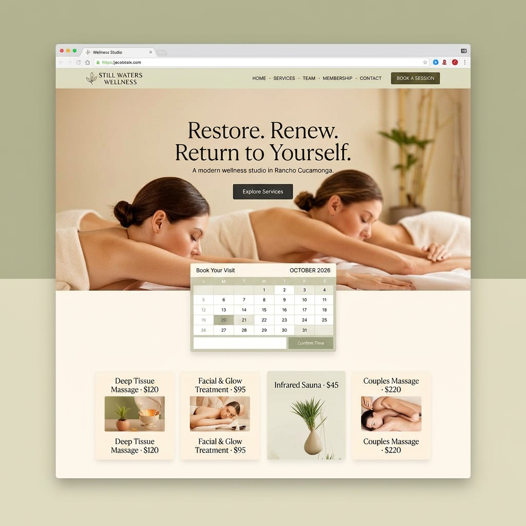 Med spa & wellness studio — website built by SoCal Booking